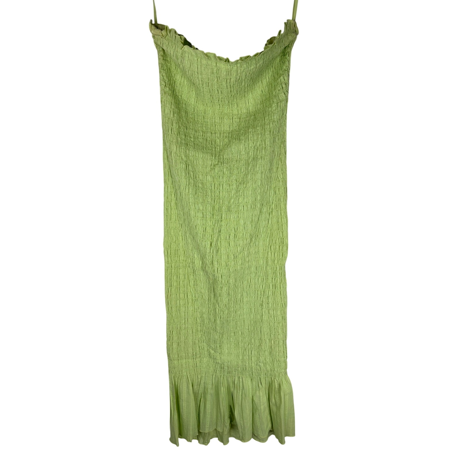 Apres Studio Midi Dress Strapless Cotton Wedding Guest Party Preppy M — image 4 of 8